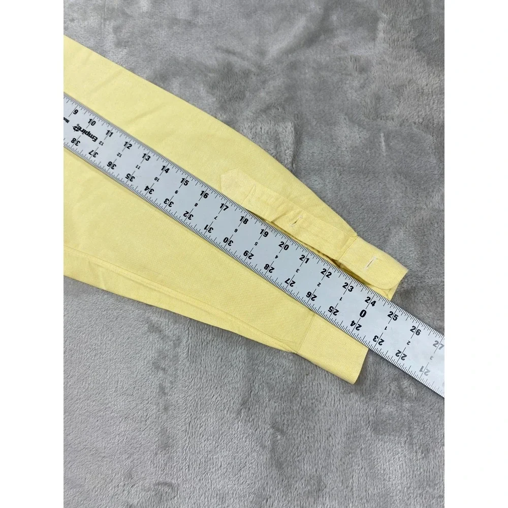 Polo‎ Ralph Lauren Dress Shirt Mens 17-35 Yellow Yarmouth Business Button Down
